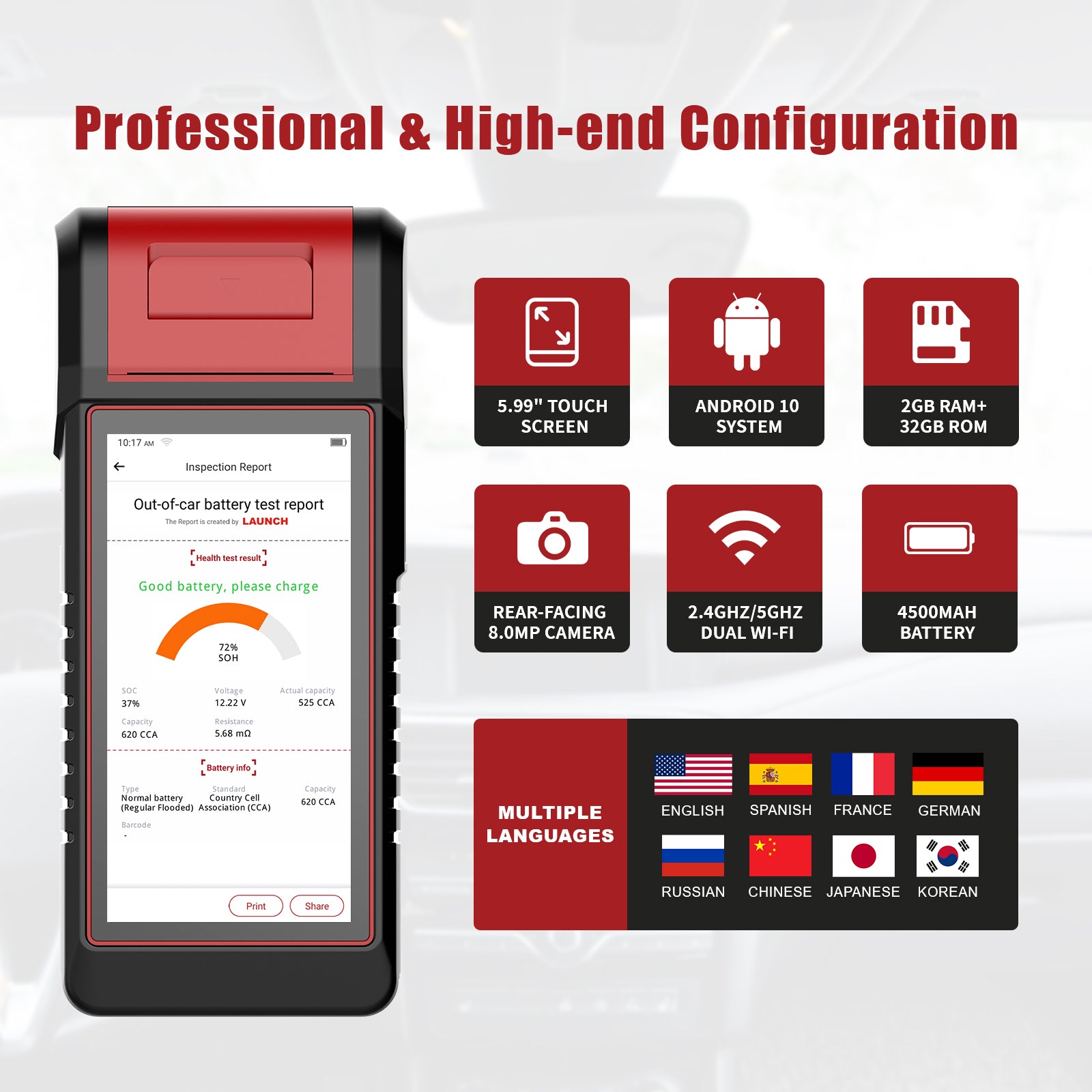 LAUNCH X-431 DIAGUN EVO Battery Tester Scan Tool, All System