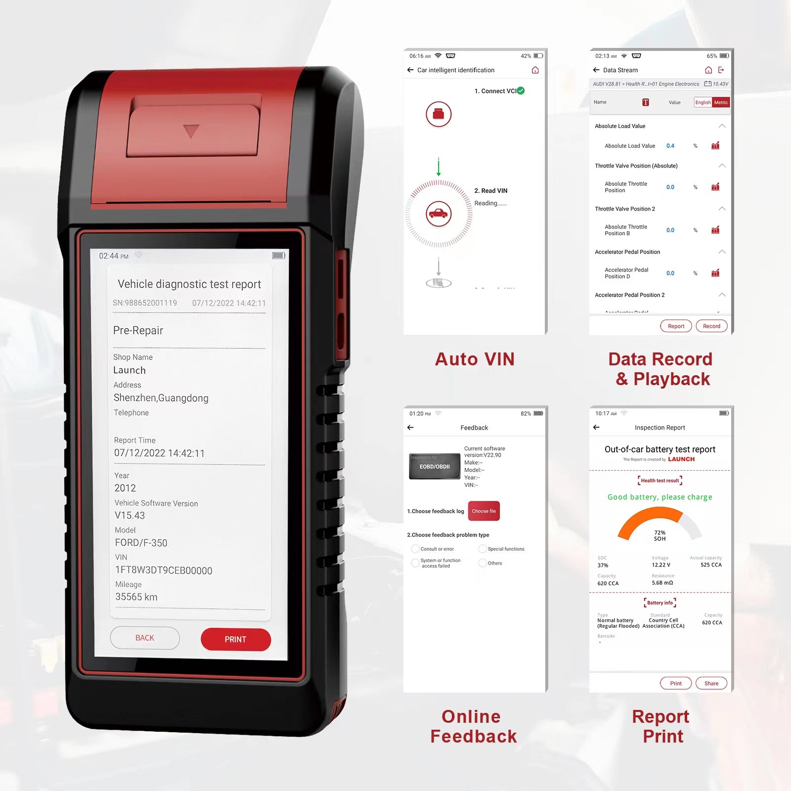 LAUNCH X-431 DIAGUN EVO Battery Tester Scan Tool, All System 